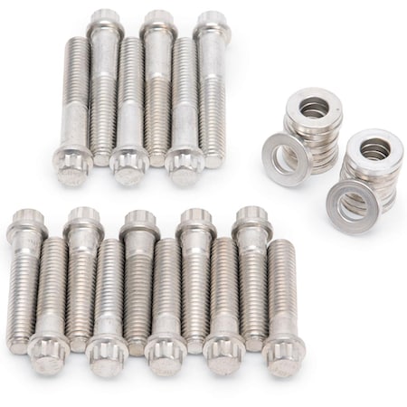 Edelbrock Series Intake Manifold Plated Bolts Kit, Big Block - Ford E11-8569